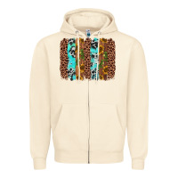 Sandshell sunflower cactus leopard brushstroke Zipper Hoodie - AdoDesignShop