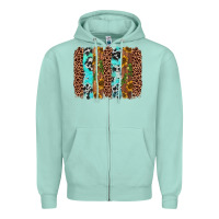 Seafoam sunflower cactus leopard brushstroke Zipper Hoodie - AdoDesignShop