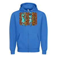 True Royal sunflower cactus leopard brushstroke Zipper Hoodie - AdoDesignShop