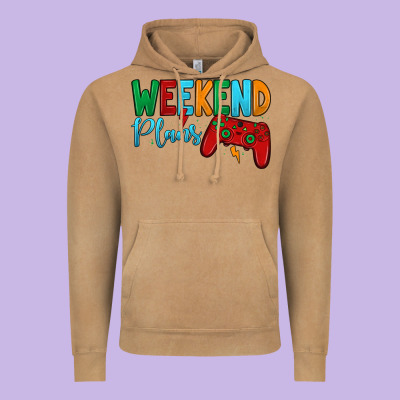 Weekend Plans Vintage Hoodie Designed By Jahusdesignshop