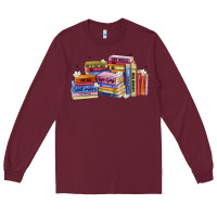 Burgundy book tropes Long Sleeve Tee - Artiststas