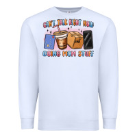 White can't talk right now doing mom stuff Premium Sweatshirt - MaliasSmallBusiness