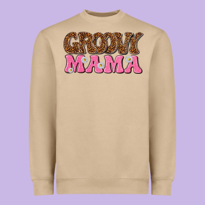 Groovy Mama Heavyweight Sweatshirt Designed By Texasbilliewilder