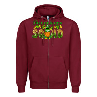Burgundy shenanigans squad gnomes shamrock gold leopard glitter Zipper Hoodie - Artiststas