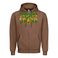 Chestnut shenanigans squad gnomes shamrock gold leopard glitter Zipper Hoodie - Artiststas