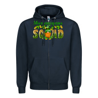 Navy shenanigans squad gnomes shamrock gold leopard glitter Zipper Hoodie - Artiststas