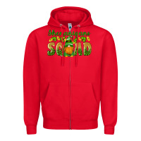 Red shenanigans squad gnomes shamrock gold leopard glitter Zipper Hoodie - Artiststas