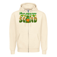 Sandshell shenanigans squad gnomes shamrock gold leopard glitter Zipper Hoodie - Artiststas