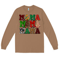 Toasted Coconut mama mama mama with christmas lights and christmas tree cakes Long Sleeve Tee - AdoDesignShop