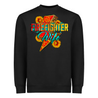 Black firefighter wife with lightning bolt Heavyweight Sweatshirt - Zillion Design Studio