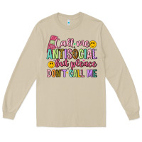 Mushroom call me antisocial but please don't call me Long Sleeve Tee - Artiststas