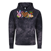Cloud Black peace love art Vintage Hoodie - texasbilliewilder