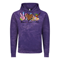 Cloud Purple peace love art Vintage Hoodie - texasbilliewilder