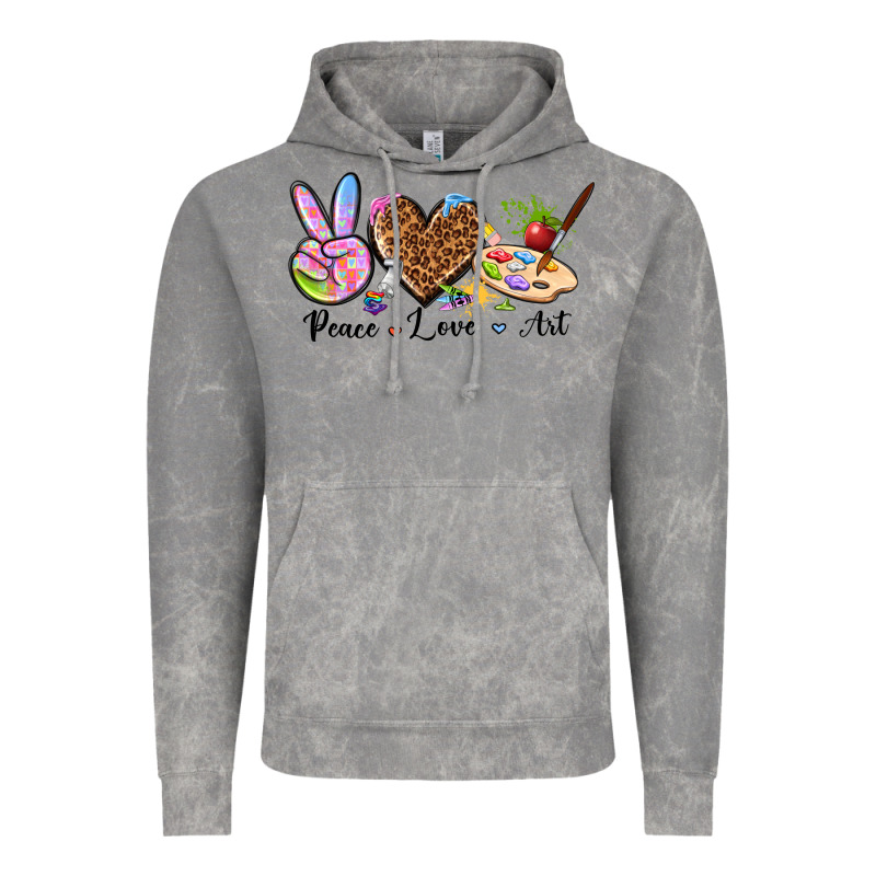 Peace Love Art Vintage Hoodie by texasbilliewilder | Teevron