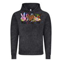 Vintage Black peace love art Vintage Hoodie - texasbilliewilder