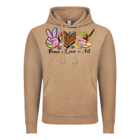 Vintage Coffee peace love art Vintage Hoodie - texasbilliewilder