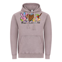 Vintage Zinc peace love art Vintage Hoodie - texasbilliewilder