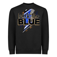 Black back the blue with lightning bolt Heavyweight Sweatshirt - Zillion Design Studio