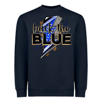 Navy back the blue with lightning bolt Heavyweight Sweatshirt - Zillion Design Studio