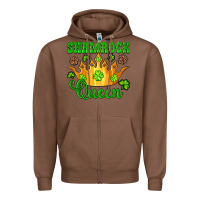 Chestnut shamrock queen crown leopard glitter Zipper Hoodie - Artiststas