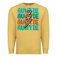 Antique Gold auntıe with lightning bolt Premium Sweatshirt - MaliasSmallBusiness