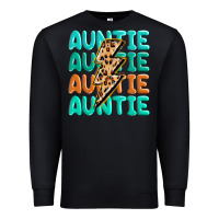 Black auntıe with lightning bolt Premium Sweatshirt - MaliasSmallBusiness