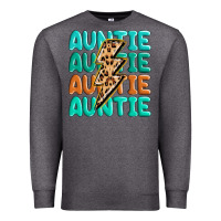 Charcoal Heather auntıe with lightning bolt Premium Sweatshirt - MaliasSmallBusiness