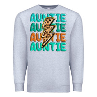 Heather Grey auntıe with lightning bolt Premium Sweatshirt - MaliasSmallBusiness