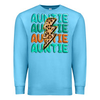 Ocean Blue auntıe with lightning bolt Premium Sweatshirt - MaliasSmallBusiness