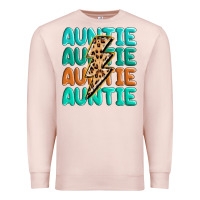 Pale Pink auntıe with lightning bolt Premium Sweatshirt - MaliasSmallBusiness