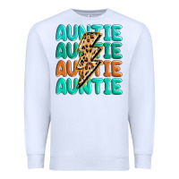 White auntıe with lightning bolt Premium Sweatshirt - MaliasSmallBusiness