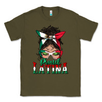 Army Green proud latina messy bun mama Classic Tee - BundleAndBundleShop