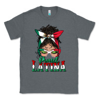Charcoal Heather proud latina messy bun mama Classic Tee - BundleAndBundleShop