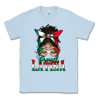 Dusty Blue proud latina messy bun mama Classic Tee - BundleAndBundleShop