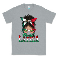 Heather Grey proud latina messy bun mama Classic Tee - BundleAndBundleShop