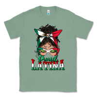 Sage proud latina messy bun mama Classic Tee - BundleAndBundleShop