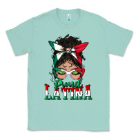 Seafoam proud latina messy bun mama Classic Tee - BundleAndBundleShop