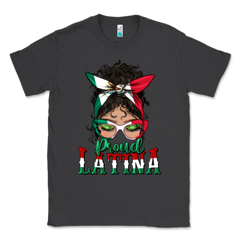 Proud Latina Messy Bun Mama Classic Tee by BundleAndBundleShop | Teevron