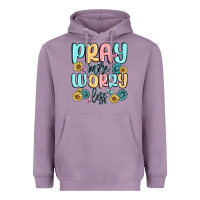 Lavender pray more worry less Heavyweight Hoodie - MaliasSmallBusiness