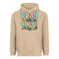 Mushroom pray more worry less Heavyweight Hoodie - MaliasSmallBusiness