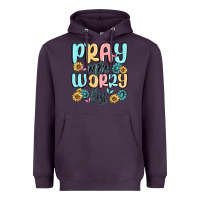 Plum pray more worry less Heavyweight Hoodie - MaliasSmallBusiness