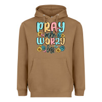 Toasted Coconut pray more worry less Heavyweight Hoodie - MaliasSmallBusiness