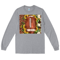 Heather Grey football leopard cowhide sunflower Long Sleeve Tee - JahusDesignShop