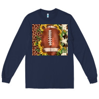 Navy football leopard cowhide sunflower Long Sleeve Tee - JahusDesignShop