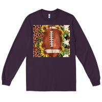 Plum football leopard cowhide sunflower Long Sleeve Tee - JahusDesignShop