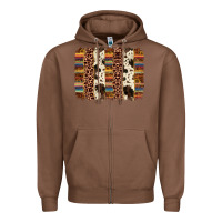 Chestnut serape sunflower cowhide leopard brushstroke Zipper Hoodie - AdoDesignShop