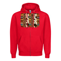 Red serape sunflower cowhide leopard brushstroke Zipper Hoodie - AdoDesignShop