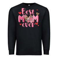 Black best mom ever Premium Sweatshirt - MaliasSmallBusiness
