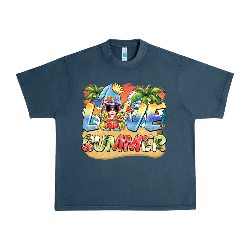Love Summer Gnomes  Background Urban Heavy Tee by BarkalooDesign | Teevron