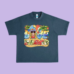 Love Summer Gnomes  Background Urban Heavy Tee Designed By Barkaloodesign